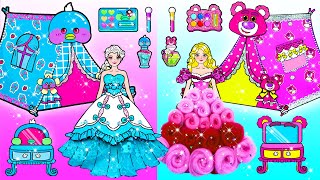 Barbie Rosa Y Azul Decorar Lotso VS Fanfan Acampar Makeover Contest  Manualidades De Papel DIY