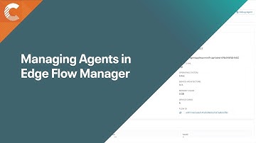 Managing agents in Edge Flow Manager
