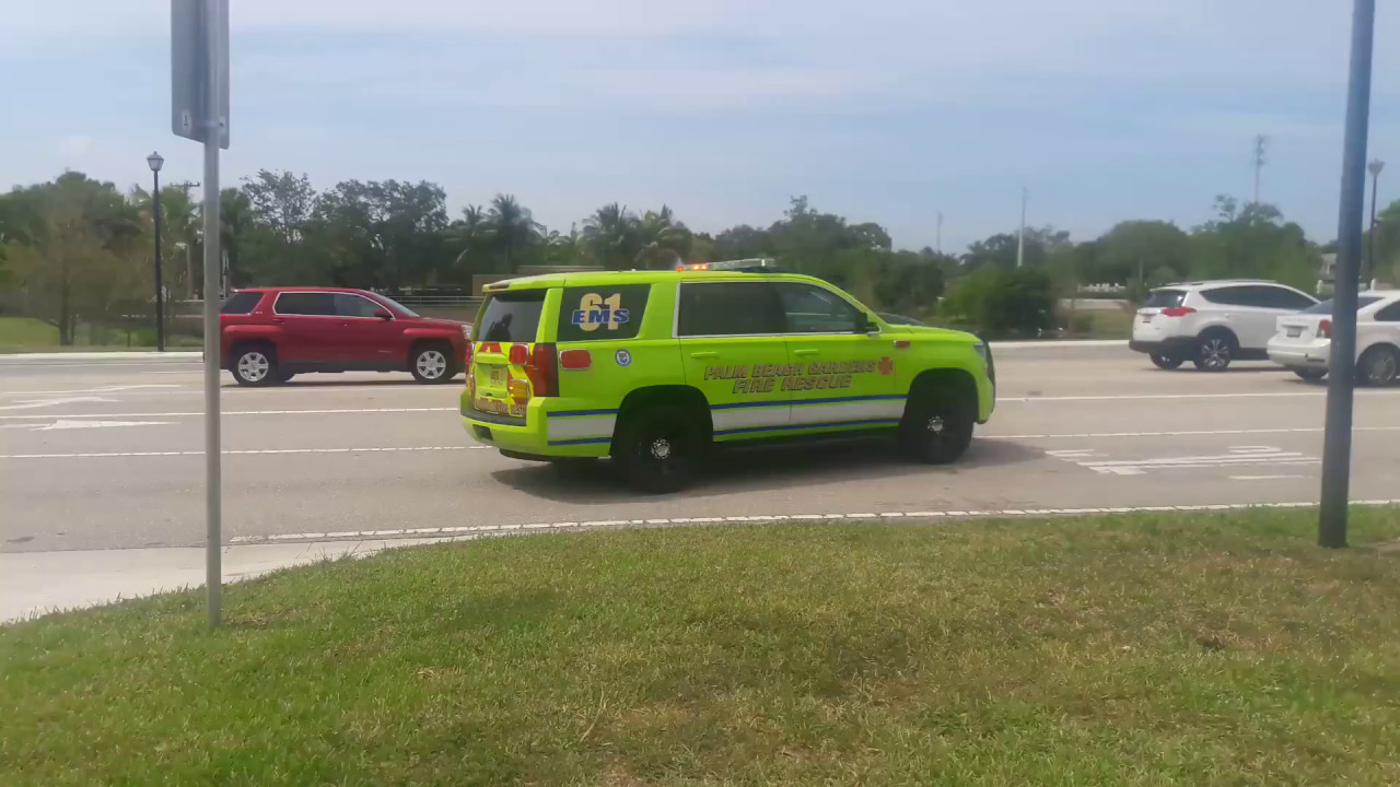 PALM BEACH GARDENS FIRE RESCUE EMS SUPERVISOR 61 RESPONDING CODE 3 ...