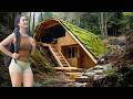 Building a Secret Log Cabin Underground - Bushcraft, Survival Shelter, Dugout
