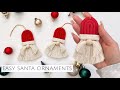 DIY: EASY SANTA ORNAMENTS | MACRAME CHRISTMAS ORNAMENT