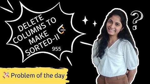 955 | Delete columns to make sorted-II | Leetcode | Java