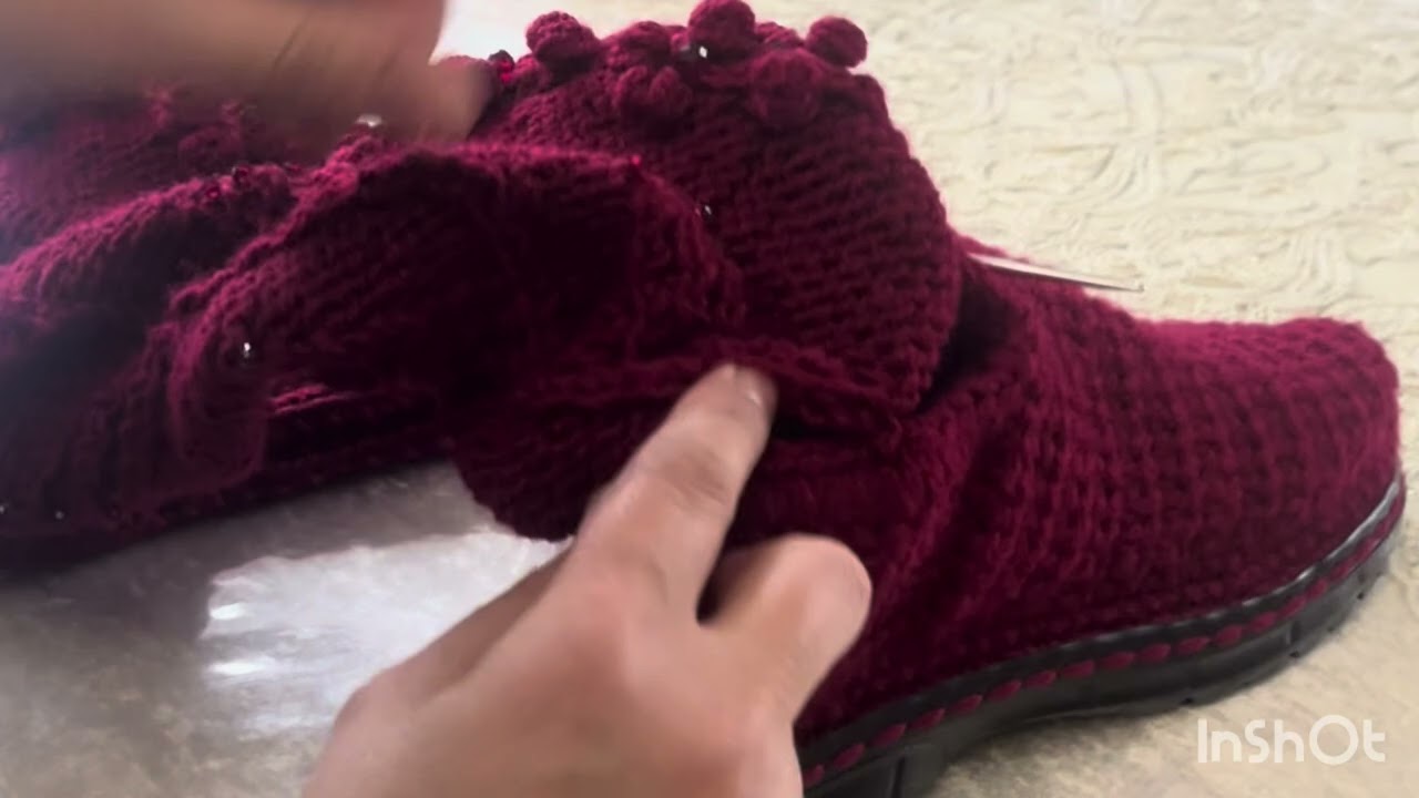 Сборка и финальный результат сапог крючком и спицами
