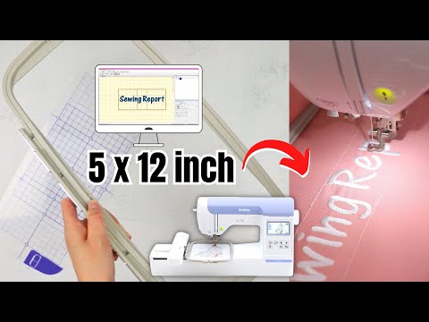 Stitch BIGGER Designs on a 5x12 Inch Embroidery Hoop | Embrilliance Tutorial