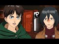 Eren Yeager e Mikasa Ackerman jogando ROBLOX DOORS no AOT VR