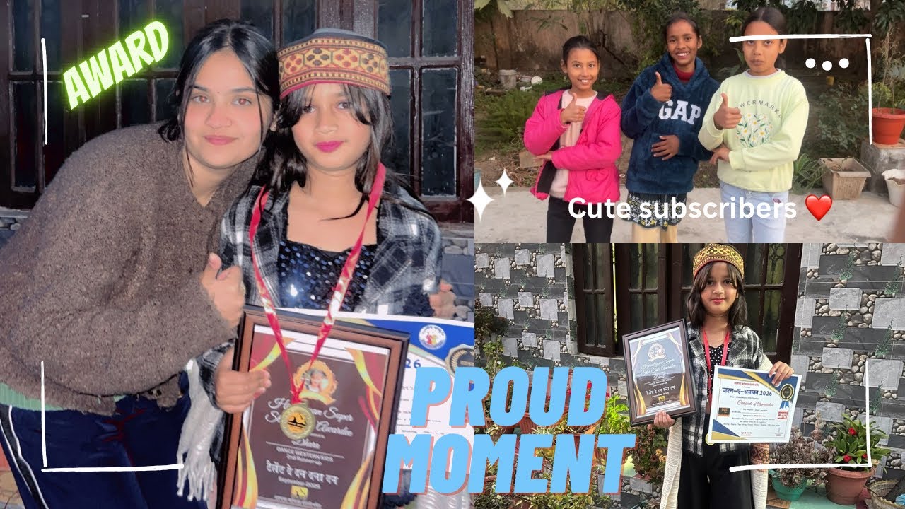 Evu ne jeeta award Miss Himalayan ka ❤️ proud moment with cute little subscribers 🥹🫶🏻