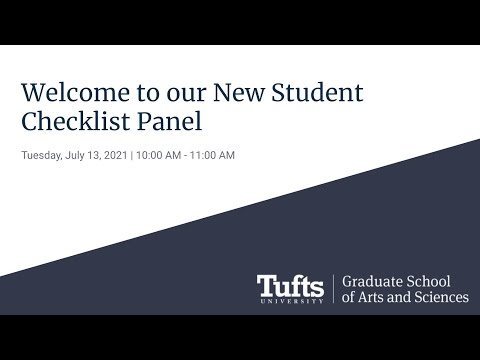 GSAS New Student Checklist Panel