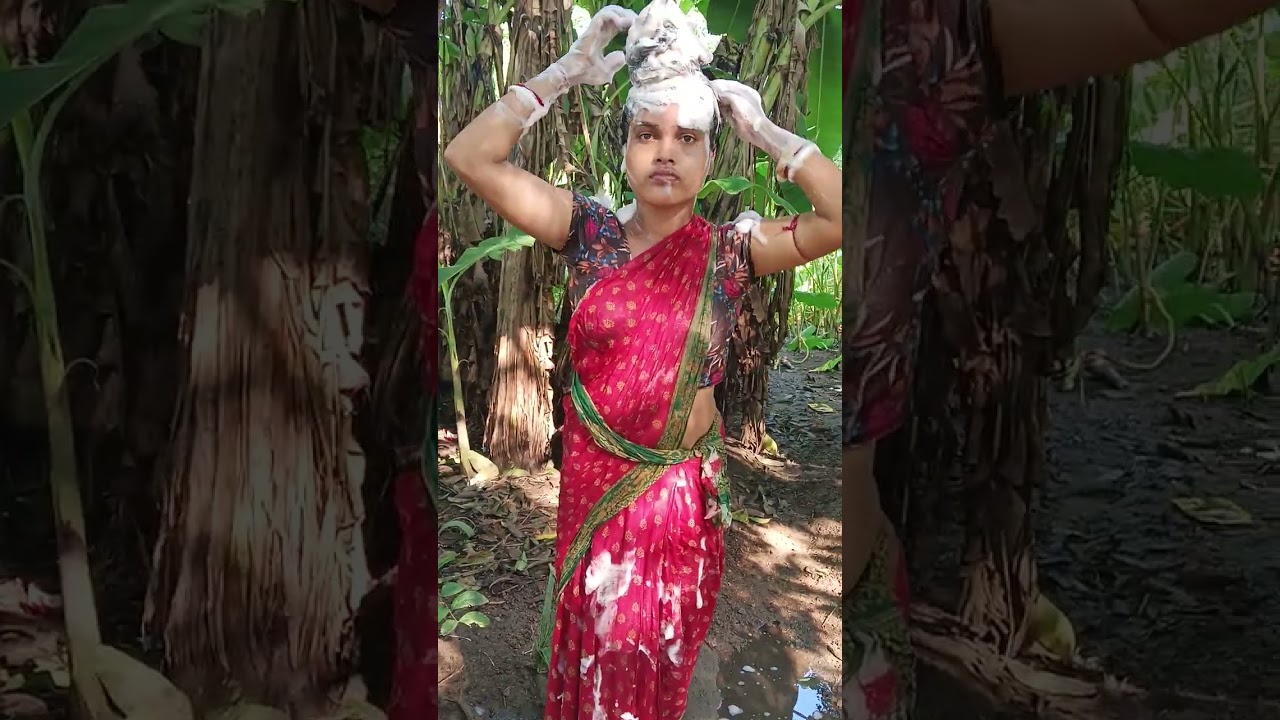 Shampoo washing & my long hair shampoo washing play video//আমার লম্বা চুলে ভালো করে শ্যাম্পু করা।#@@