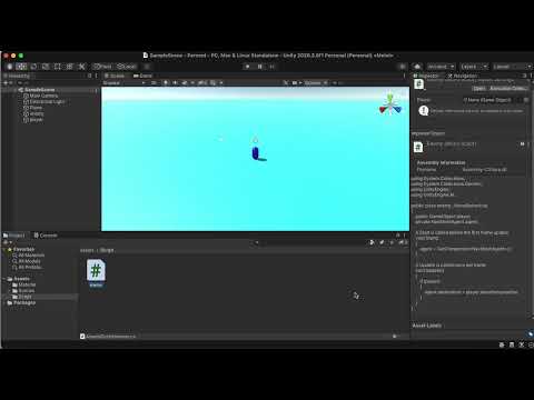 UNITY 敵がプレイヤーを追跡する動画