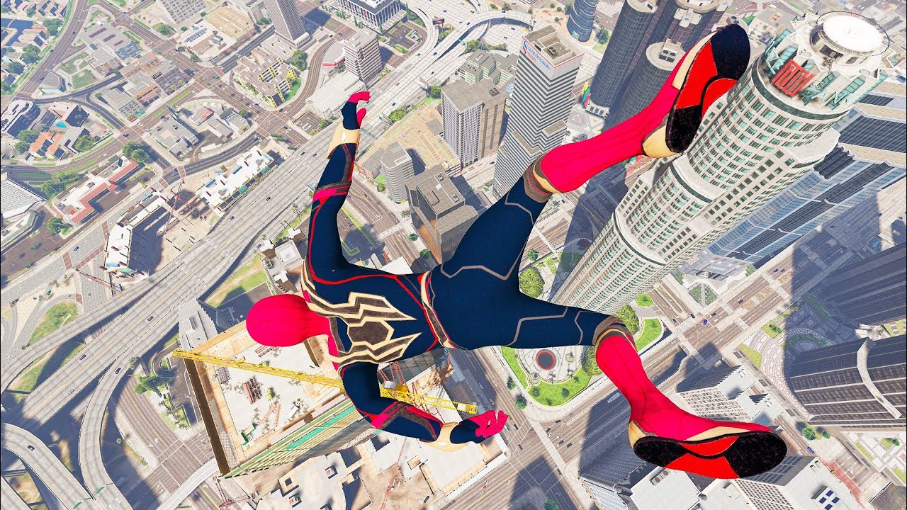 Ps4 Spiderman Extreme Height💎 Jump Test Ragdoll Ep.49