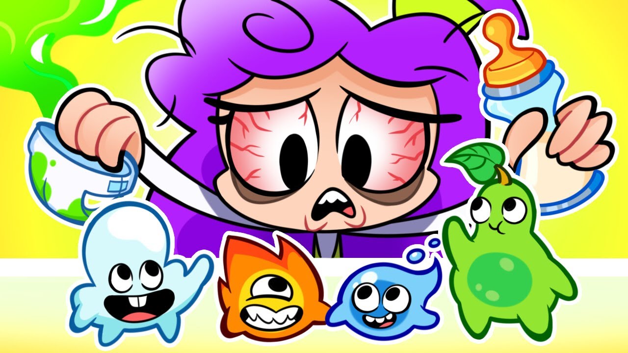 Cute Baby Four Elements 🔥 Mom is home 💧 Funny English for Kids