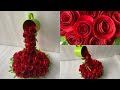 DIY | Paper Roses & Tea Cup Craft Ideas At Home | Show Piece Making | Home Decoration Ideas