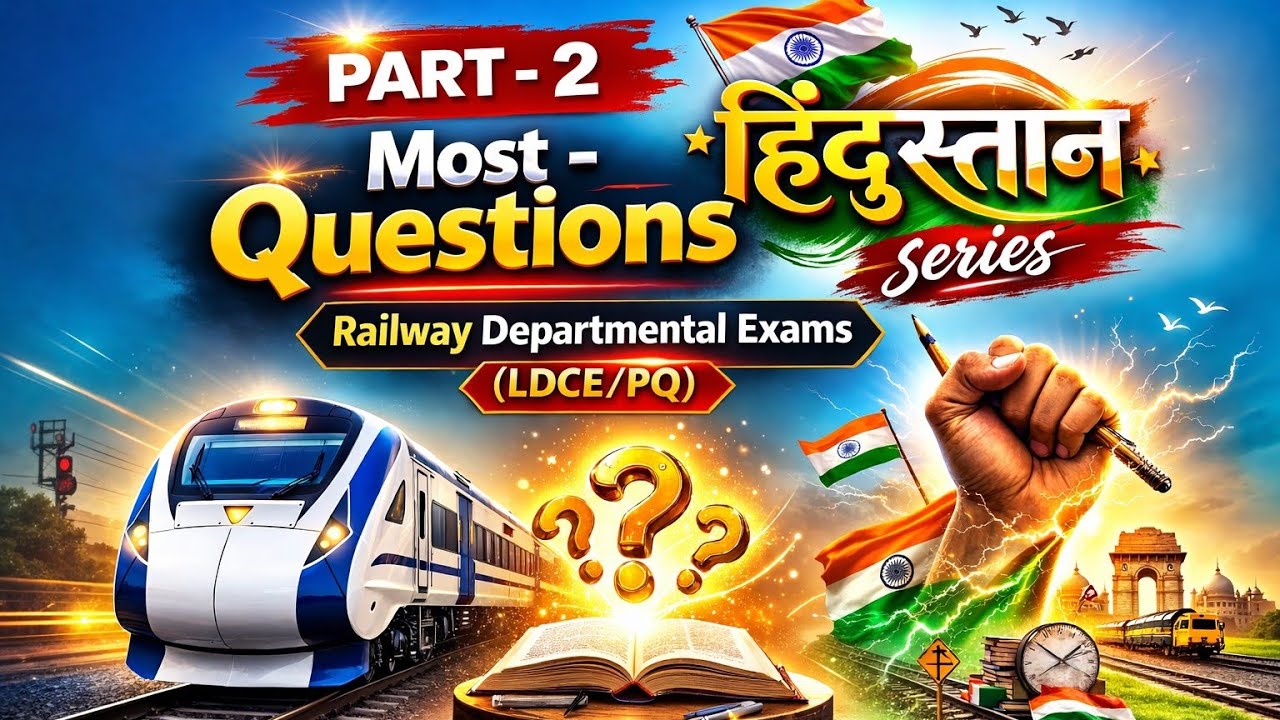 Hindustan Series !! PART - 02 !! Amazing !! Railway Departmental Exam (LDCE/PQ) !! by R.V.Sir