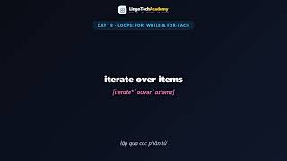 🚀 Day 18 - Loops: For, While & For-each | English for Software Engineers