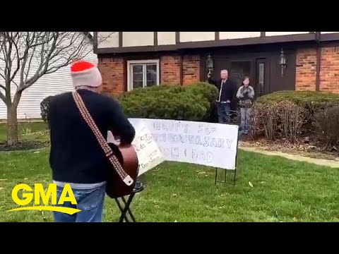 this-couple-got-a-special-coronavirus-style-50th-wedding-anniversary-l-gma-digital