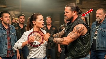 Biker gescheurd serveerster-shirt - Wat hij zag deed de hele bar bevriezen!