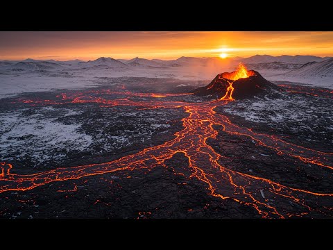 مناظر طبيعية خلابة للحمم البركانية في أيسلندا