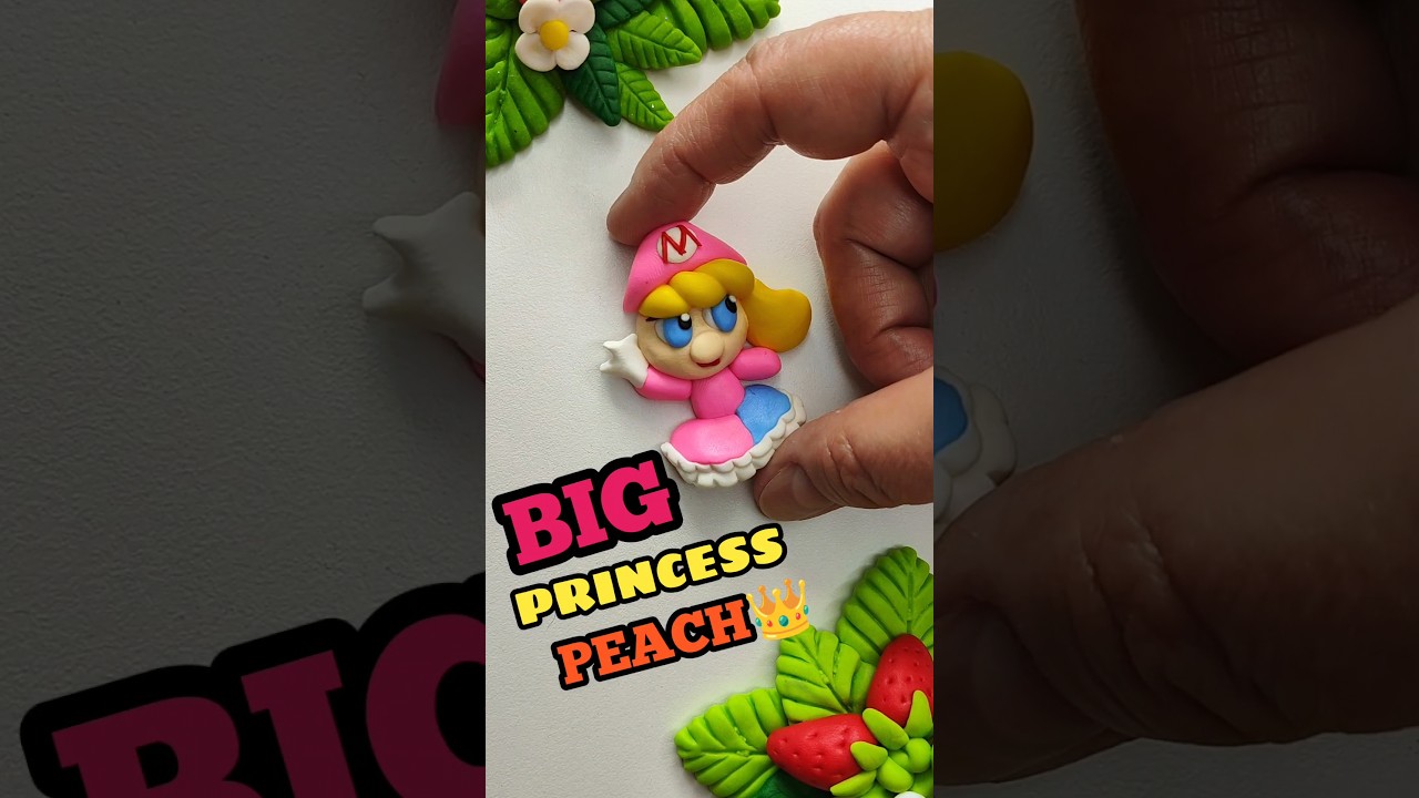 DIY Big Princess Peach | Mario Bros Clay Art 
