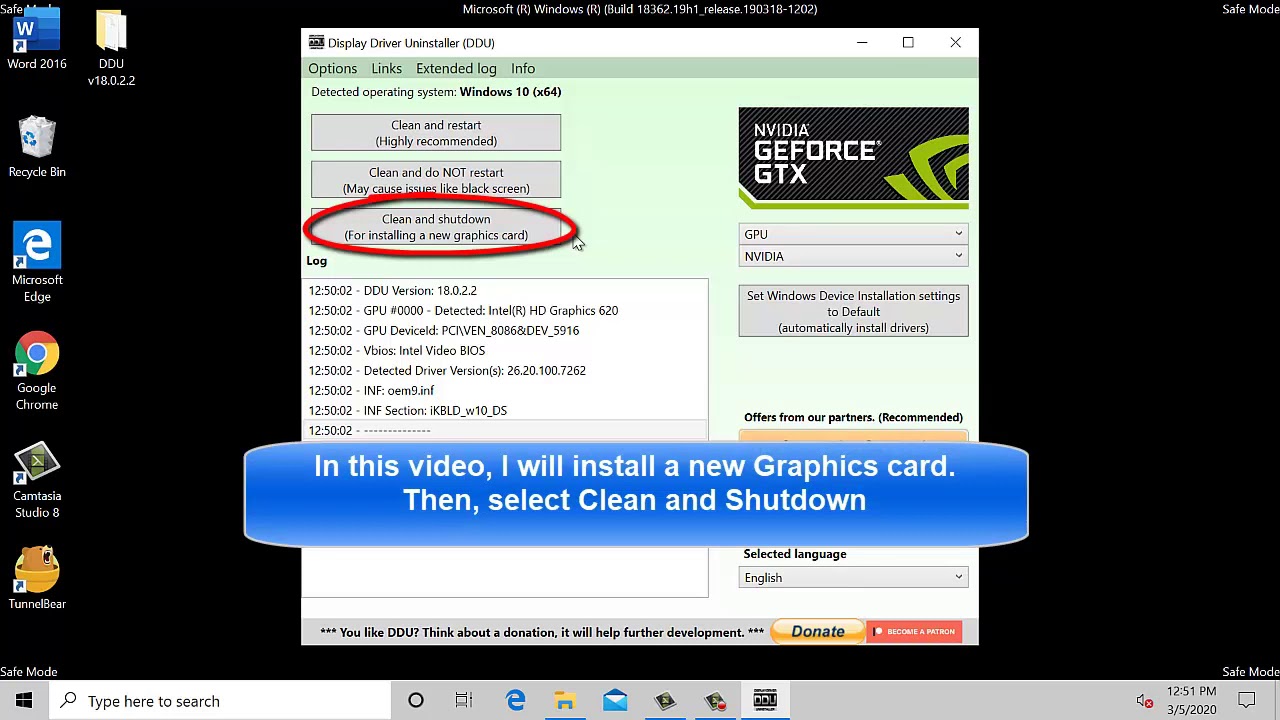 video card driver uninstaller