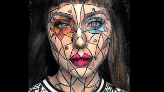 Glass Stained Halloween Makeup Tutorial