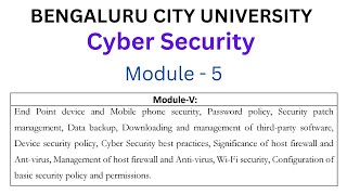 Cyber Security chapter 5 [BCU]