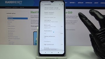 Activate High Contrast Text in Accessibility Settings - MOTOROLA Moto G10