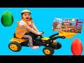 Masal and Öykü building with Play-Doh Wheels, Fun Kids Video
