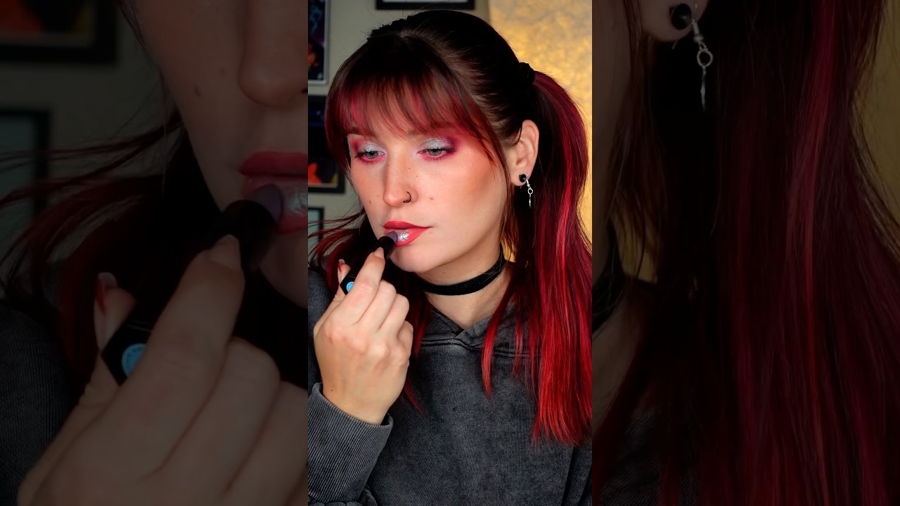 lip combo💖🩵 melt flush pencil + unearthly frostbite metallic lipstick