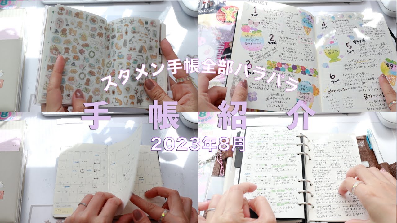 【手帳紹介】手帳をシンプルなものに変えたよ！スタメン手帳全部パラパラ☆