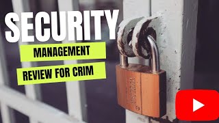 Security Management Lecture for Criminology Students