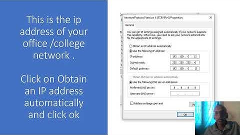 How to change my IP address to automatic