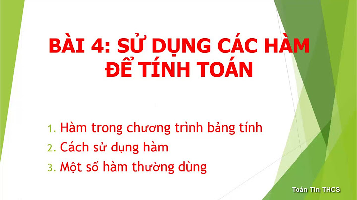 Bài tập về hàm trong excel lớp 7 năm 2024