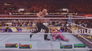 WWE 2K24-The Rock and Roman Reigns vs Seth Rollins and Cody Rhodes