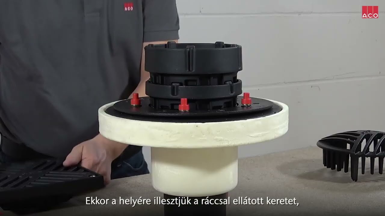 ACO Passavant lapostető-összefolyó magasságállítása