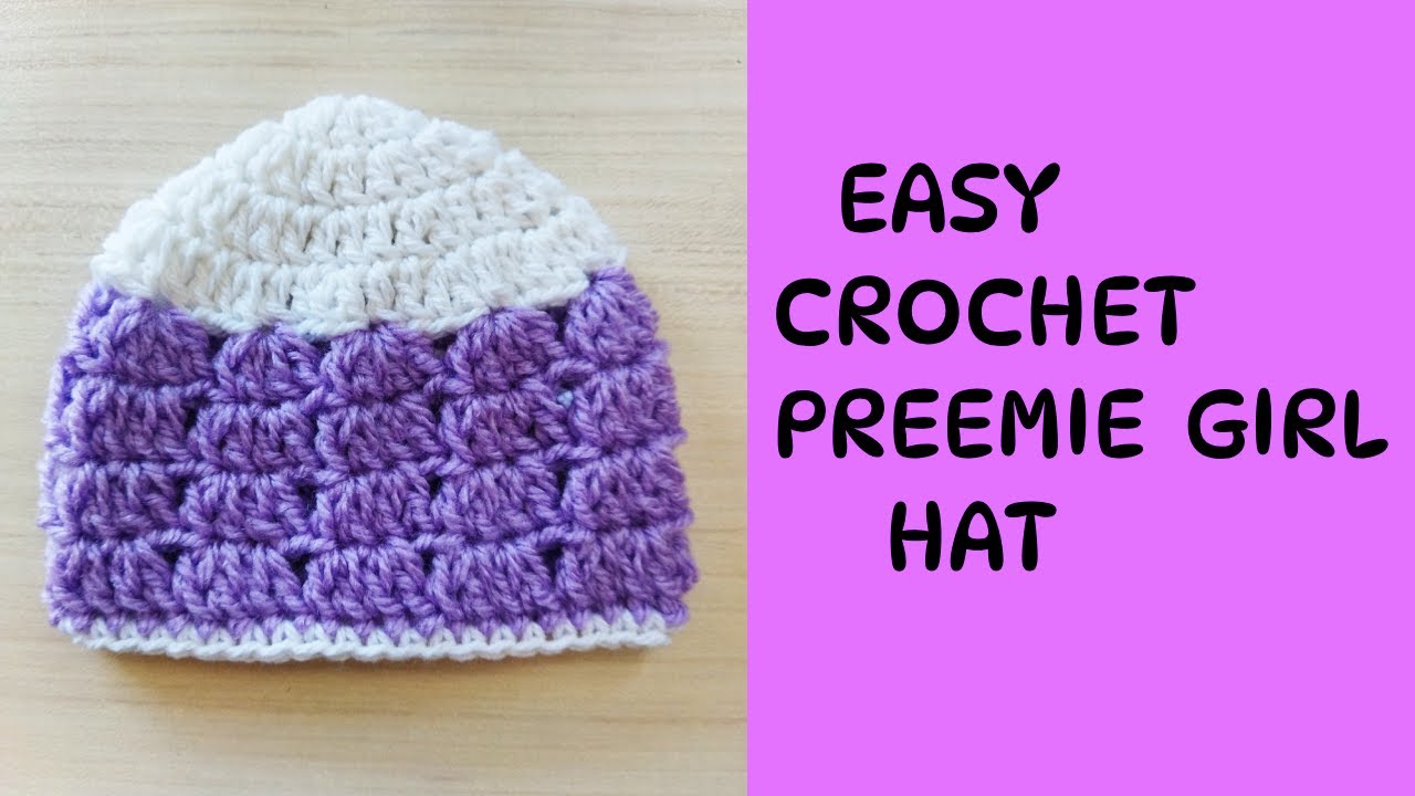 Step-by-Step Adorable Crochet Baby Girl Hat - Ideal for Preemie Babies 👶❤️💚🧡