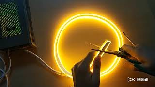 Oumukaled-Neon Flex Led Strip Light 12V Waterproof Lights Silicone Flexible Neon Light