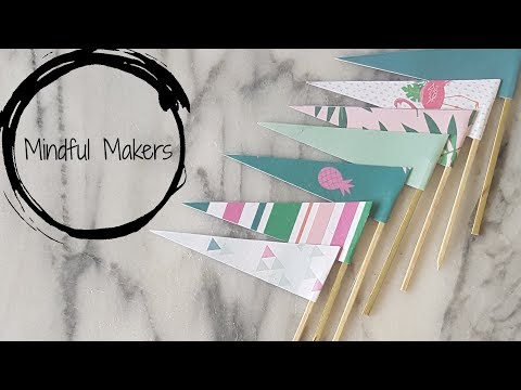 DIY Toothpick Flags Recycled Paper Scraps