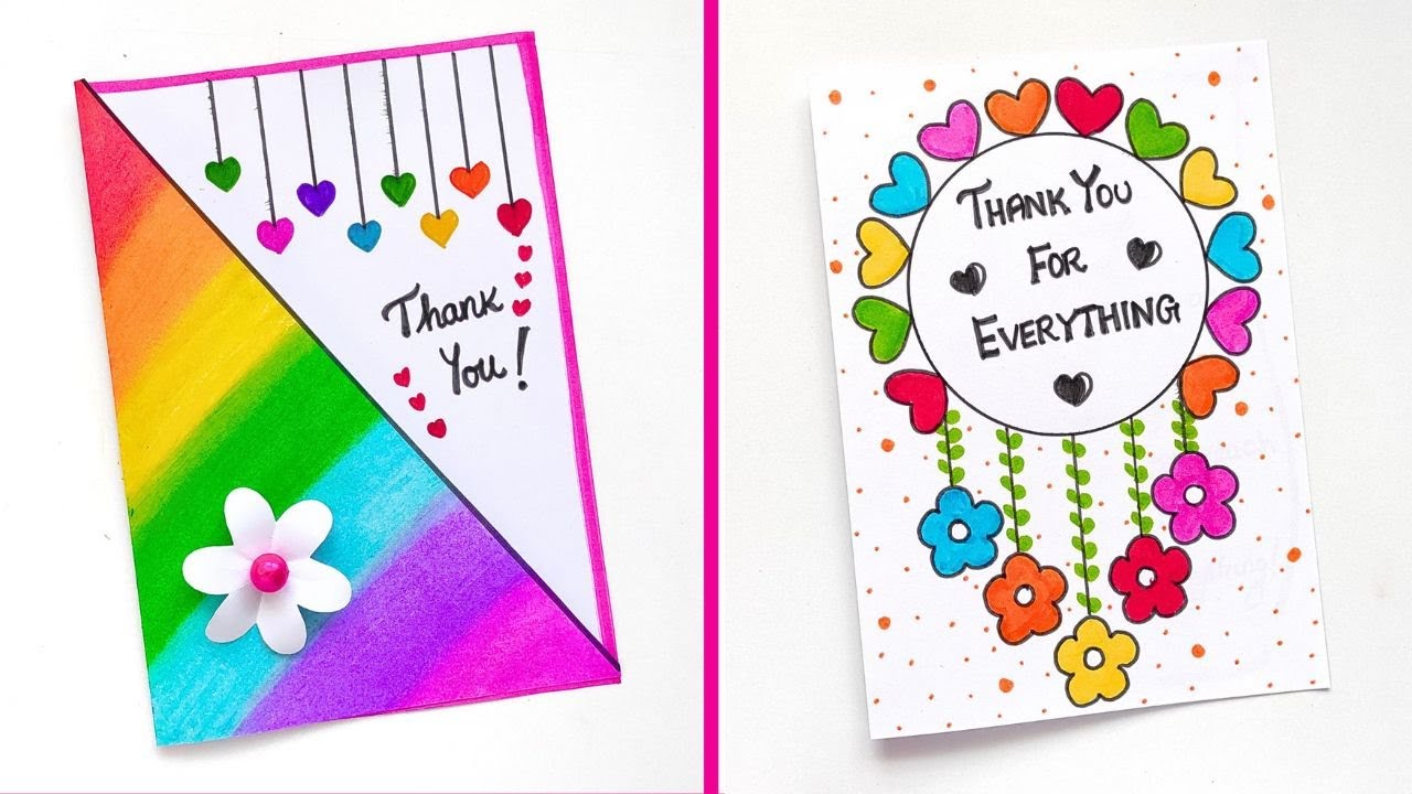 2 идеи для благодарственных открыток 🤩 | Простая и легкая благодарственная открытка | Самые милые...