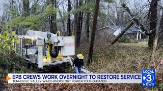 EPB Crews work overnight to restore service to thousands