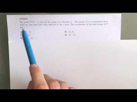 MM005 Maths Methods Fortify Study Guide - "How to apply transformations to a point P"