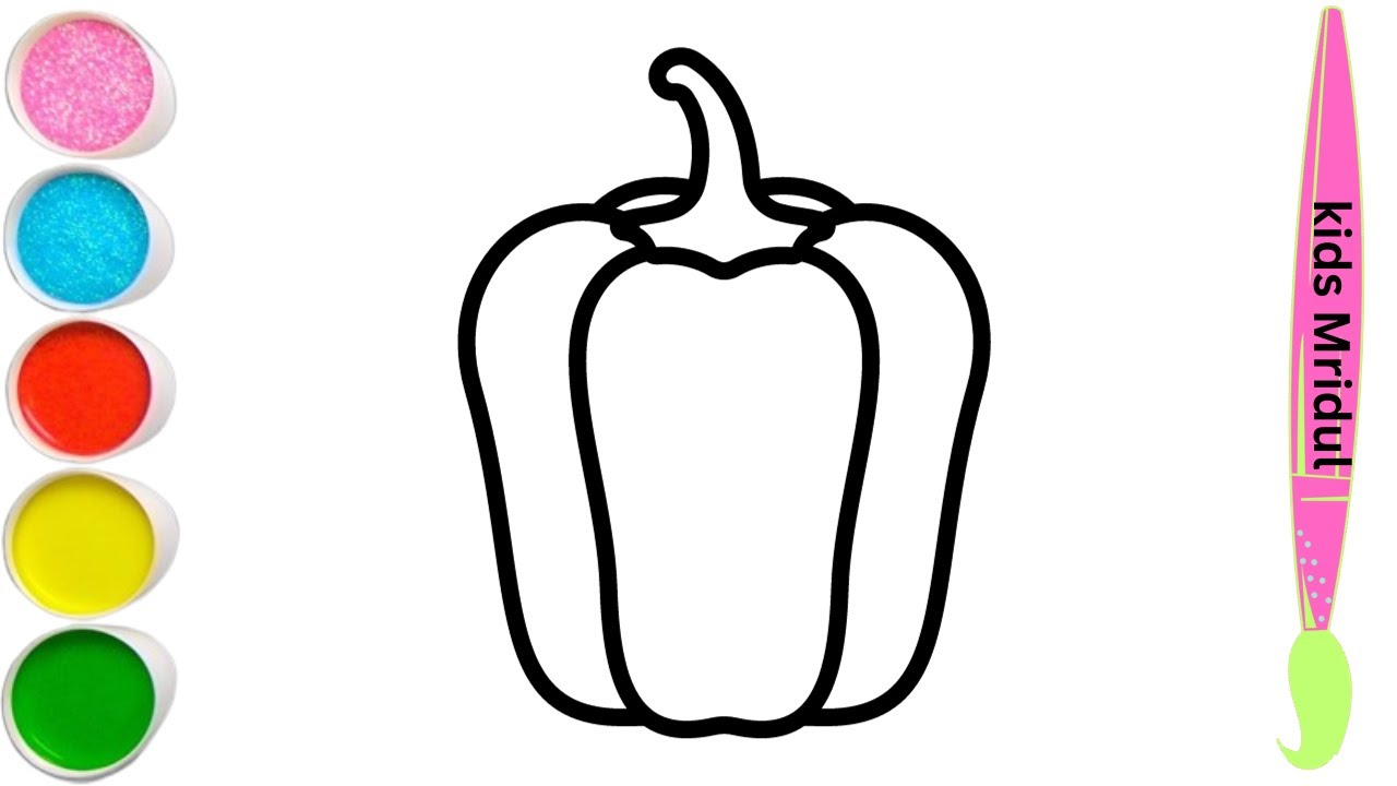 Capsicum Picture Drawing For Kids