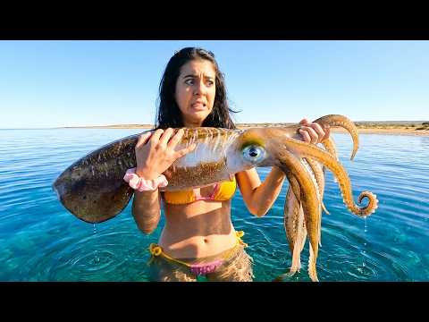 YBS Youngbloods | Catching A Giant "Tiger Monster Squid" From The Deep Ocean! (Catch & Cook)