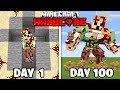 I Survived 100 DAYS as GIANT ALEX in Hardcore Minecraft