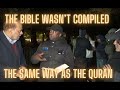 The bible wasnt compiled  the same way as the quran  paddi ft visiting muslim speakers corner