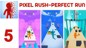 Pixel Rush - Perfect Run | Level 41,42,43,44,45,46,47,48,49,50 | Gameplay Walkthrough