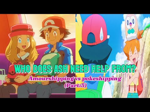 WHO DOES ASH NEED HELP FROM?||Pokeshipping vs Amourshipping moments[Part:5] #pokemon #shorts #short