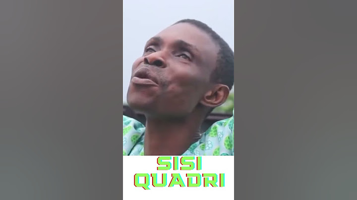 Sisi Quadri's Last Skit He Acted - S@d