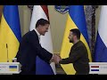 Premier Rutte op bezoek bij president Zelenski. Kiev, 17.2.2023