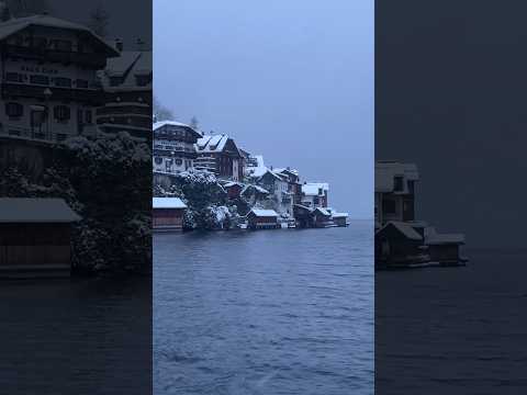 눈 내린 겨울왕국 할슈타트 ☃️ #hallstatt #christmas #눈사람만들기