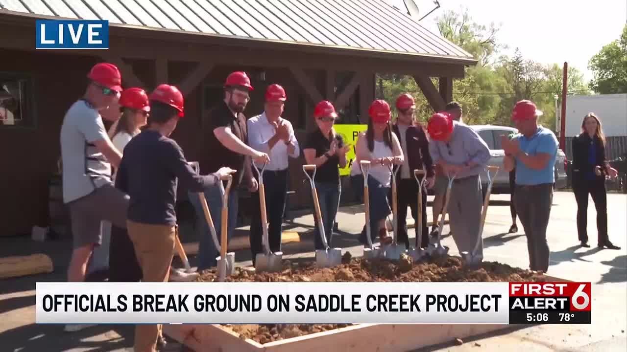 Omaha officials break ground on Saddle Creek project